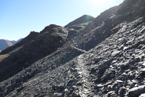 Traccia che sale al Pizzo Marumo