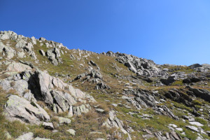 Via di salita all'anticima sud-ovest del Pizzo d'Orsino