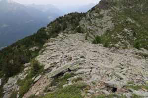 Via di discesa verso il Passo dei Laghetti