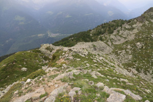 Via di discesa verso il Passo dei Laghetti