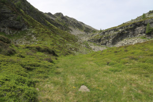 Via di salita verso il Passo dei Laghetti