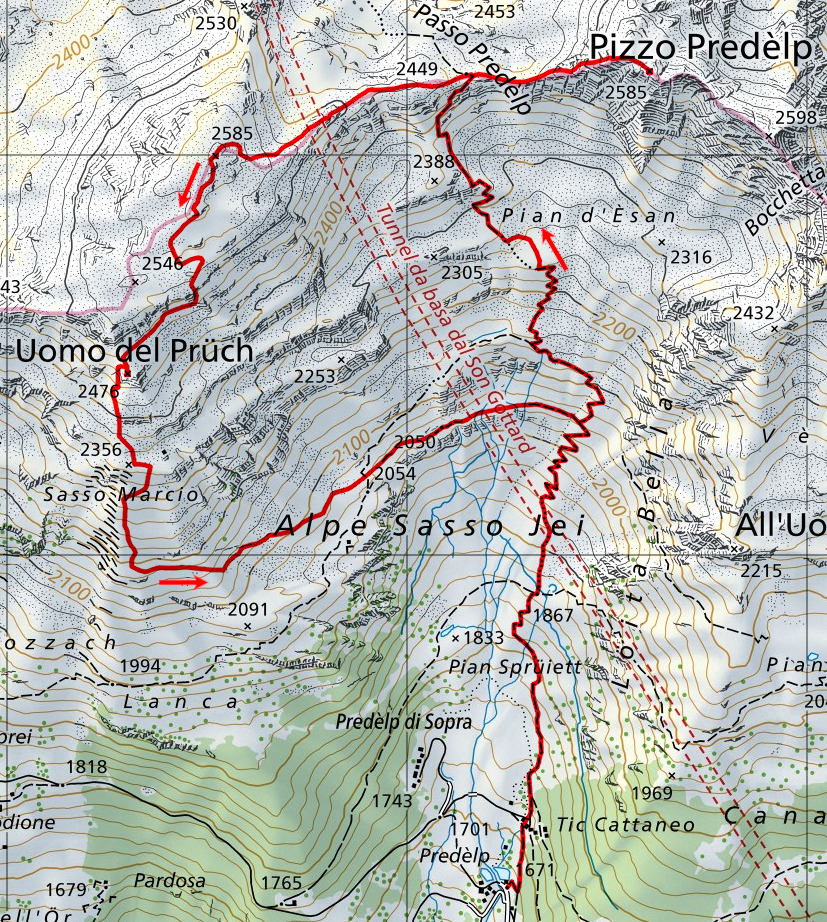 Mappa del percorso