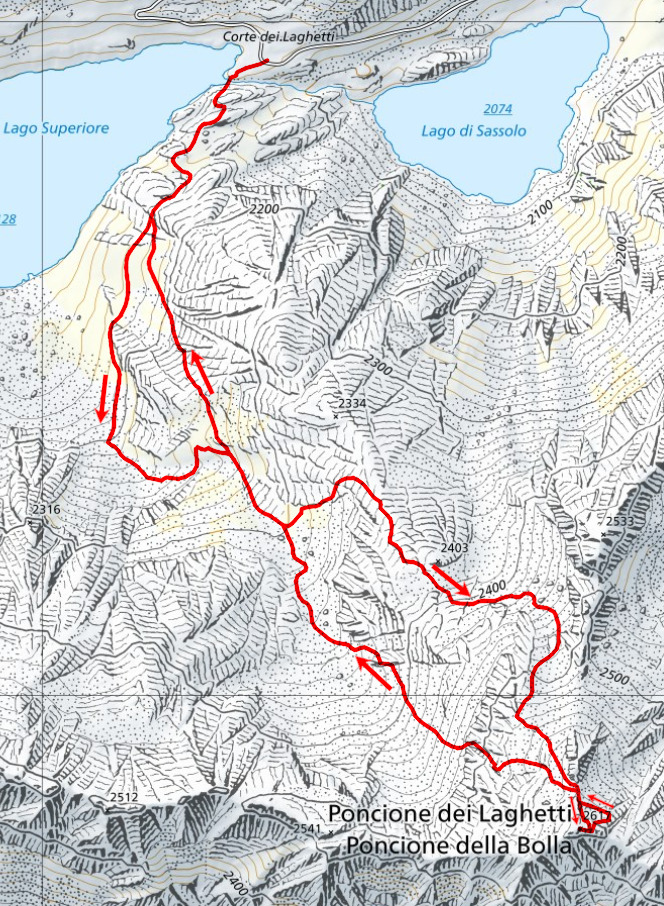 Mappa del percorso
