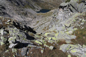 Via di discesa dal Poncione dei Laghetti Via di discesa dal Poncione dei Laghetti