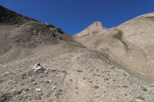 Traccia che sale alla Punta di Elgio