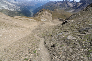 Traccia che scende dalla Punta di Elgio