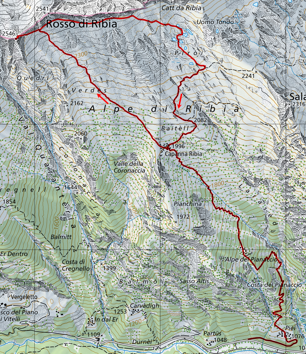 Mappa del percorso