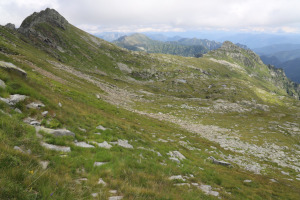 Via di discesa ai laghetti in zona Piròi