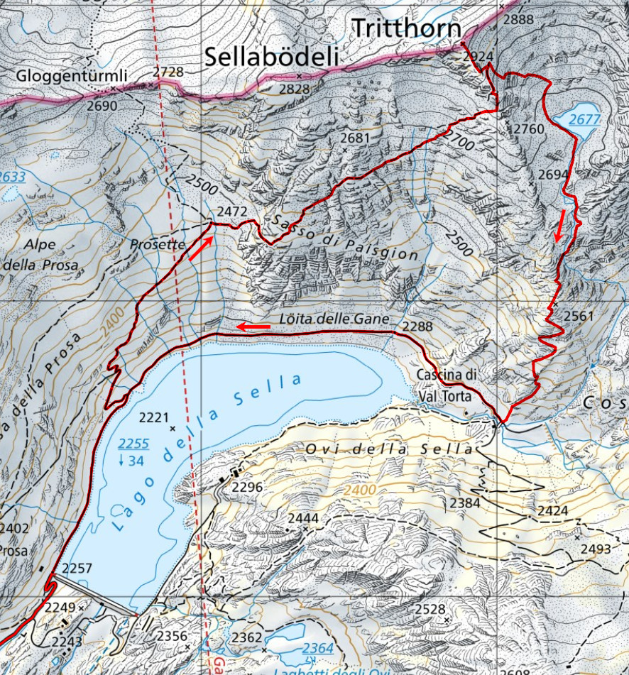 Mappa del percorso