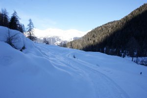 Strada innevata
