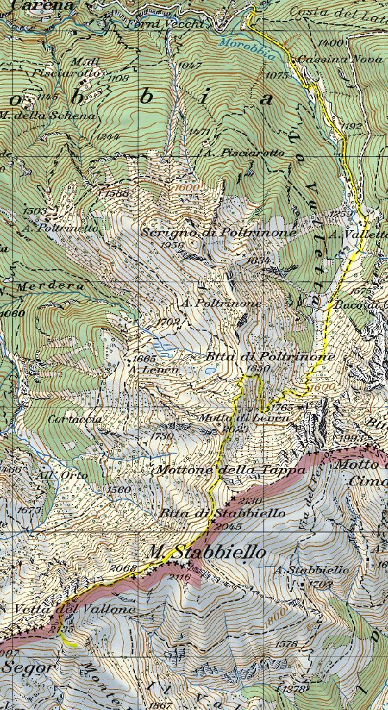 Mappa del percorso