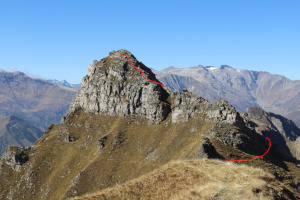 Cima di Pinadee (con tracciato)