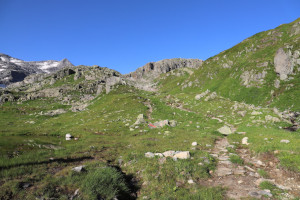 Sentiero che sale alla Rotondohütte